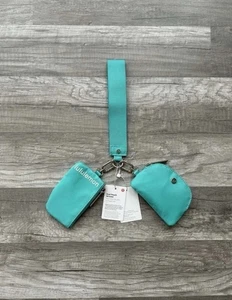 NWT Lululemon Dual Pouch Wristlet Teal - Picture 1 of 8