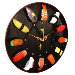 Plato de Sushi Reloj de Pared Redondo 4 Tamaños Funciona con Pilas Analógico ... - Imagen 1 de 7