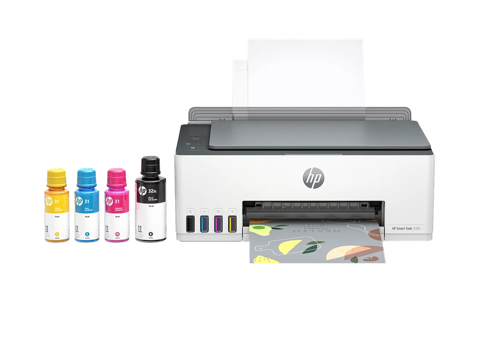 HP Smart Tank 5101 All-in-One Inkjet Printer, Mobile Print, Copy, Scan Up to - Image 1 of 4