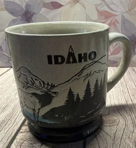 Tazza caffè vintage ISC Idaho State Souvenir alce maculato paesaggio sciatore - Foto 1 di 6