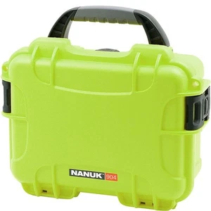 Nanuk 910 Waterproof Hard Case with Foam Insert - Lime Cubed Foam - Picture 1 of 5
