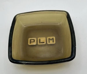 PLM Ashtray Vintage Grey/Brown Glass ,Square,4", Throwback Piece,Retro,Reminisce - Picture 1 of 10