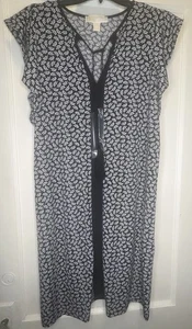 Michael Kors Medium schwarz weiß Farn kurz Flatterärmel Tasseling Kleid Neu mit Etikett - Bild 1 von 10