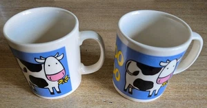 PAIR OF STAFFORDSHIRE TABLEWARE COW MUGS - Picture 1 of 6