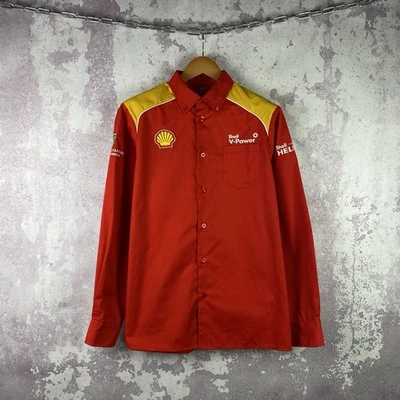 Vintage Ferrari Button Up Shirt Jacket Racing Formula F1 Shell Long Sleeve Cars - Image 1 of 4