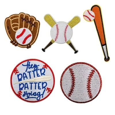 Baseball Embroidery Patches Iron Sew On Applique Badges for DIY Clothing - Image 1 of 4
