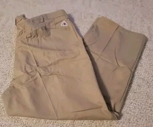 Bulwark Flame Resistant Pants Size 38 X 34 FR Tan Cotton PEW2KH4 Q6 - Picture 1 of 6