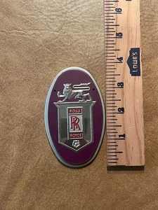 VINTAGE 1950's Wheaties Cereal Tin Car Badge Emblem Rolls Royce - Picture 1 of 6