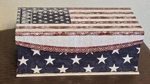 Caja de Cartón Bandera Patriótica Americana con Cierre Magnético Tapa Baratija Joyería - Imagen 1 de 11