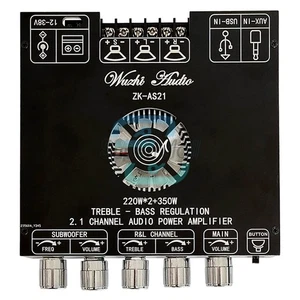 ZK-AS21 TPA3251 Bluetooth Digital Power Amplifier Board 2.1 Channel 220WX2+350W - Bild 1 von 6
