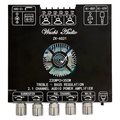 ZK-AS21 TPA3251 Bluetooth Digital Power Amplifier Board 2.1 Channel 220WX2+350W - Bild 1 von 4