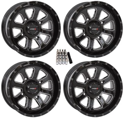 System 3 ST-4 Black UTV Wheels 14" Polaris RZR 1000 XP (4) - Image 1 of 3