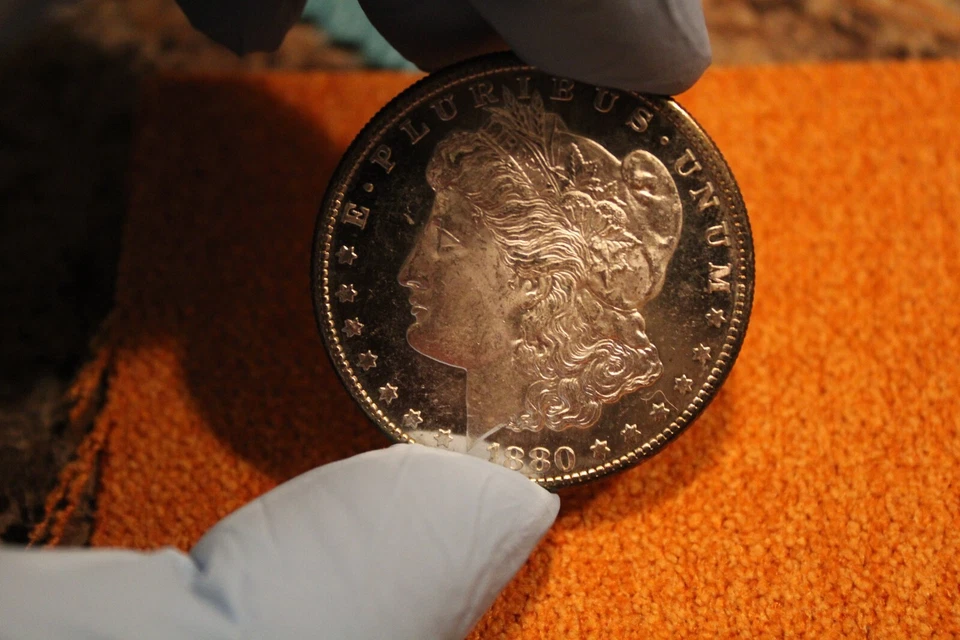 1880 S MORGAN SILVER DOLLAR~~LOOKS DMPL! VERY GLASSY AND FROSTY:)~~GORGEOUS!! - Image 1 of 3