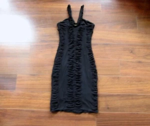LEIFSDOTTIR Anthropologie ~ Size XS ~ Black STRETCH Cotton BODYCON Dress a48 - Picture 1 of 9