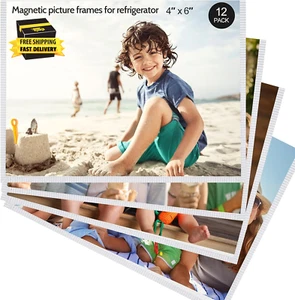 Magnetic Picture Frame, 12 Pack Magnetic Frame Reusable, Magnetic Photo Frames f - Picture 1 of 7
