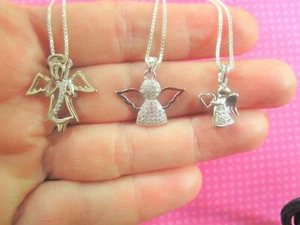 Colgantes de cristal de plata de ley Angel - Imagen 1 de 5