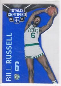 2014-15 Panini Totally Certified #119 Bill Russell Mirror Blue Die Cut 58/74