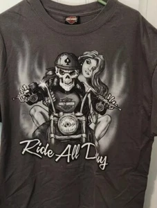 Harley Davidson Motorcycles Bike Shirt XL grau grey Las Vegas Nevada Play Night - Bild 1 von 11