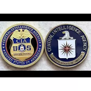 2 Stck. Special Agent CIA Central Agency Büro verantwortlich ein Kupfer eins Gold - Bild 1 von 2