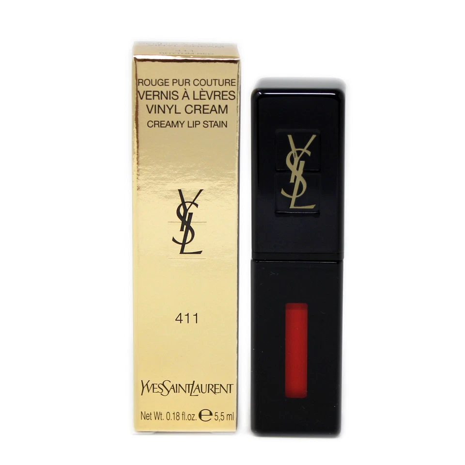 YSL ROUGE PUR COUTURE VERNIS A LEVRES VINYL CREAM CREAMY STAIN 5.5ML #411 L33266 - Image 1 of 1