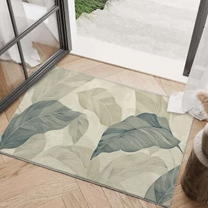 Area Rug 2x3 Entryway Rugs Tropical Leaves Modern Abstract Minimalist Aesthet... - Picture 1 of 7