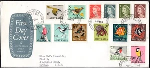 Australia 1966 decimal moneda conjunto de 14 dirigidos escudo APO largo FDC, GC - Imagen 1 de 1