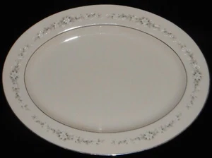 Noritake Ivory China HEATHER PATTERN 13 5/8" Oval Serving Platter MADE IN JAPAN - Picture 1 of 11