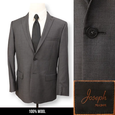 JOSEPH JOS A BANK мужской серый 100% шерсти спортивное пальто костюм куртка blazer 40 R - Изображение 1 из 4