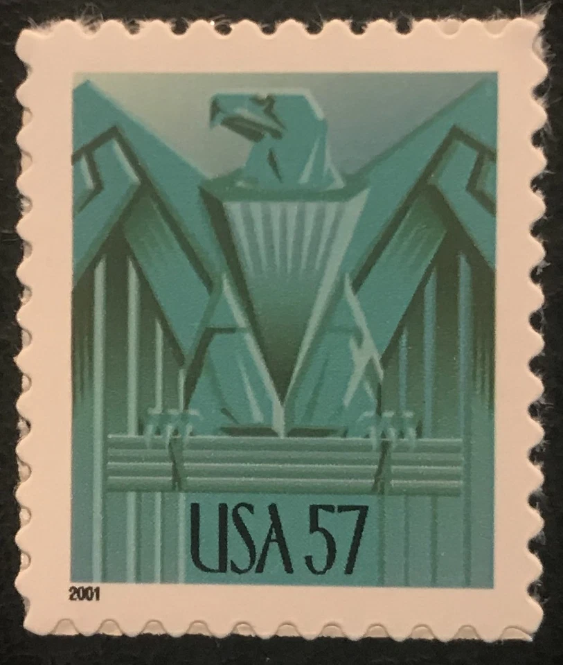 2001 Scott #3471A - 57¢ - ART DECO EAGLE - Single Mint NH - Image 1 of 1