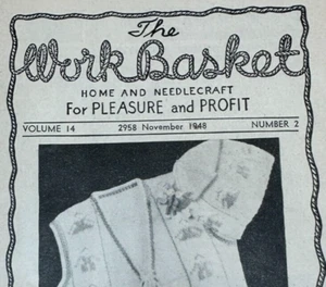 The Workbasket Magazine Nov 1948 #2 VTG Home Goods Needle Crafts Patterns Ads - Picture 1 of 2