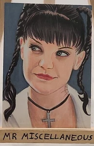 Boceto original ACEO de Sarah Silva - NCIS - Abby Sciuto - Pauley Perrette #12 - Imagen 1 de 2