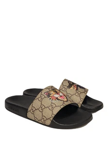 NIB New Gucci Children’s GG Supreme Tiger/Wolf Slides - Size 31 13 - Picture 1 of 5