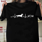 Long Haired Dachshund Heartbeat Dog Mom Gift Unisex T-Shirt, Tee Gift