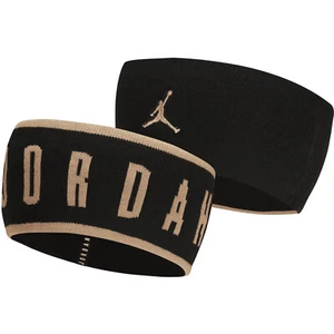 JORDAN Men's Seamless Knit Reversible Headband One Size Black Beige Wide Width - Picture 1 of 7