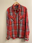 Polo Ralph Lauren Men’s  Intake Size Large Red Plaid Flannel Shirt