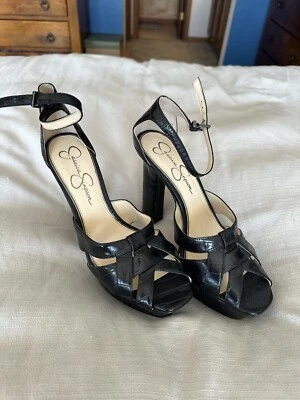 Sandalia con plataforma Jessica Simpson Dany con correa en T negra talla 11 para mujer Foto 1 de 4