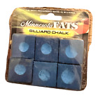 Vintage Minnesota Fats 6 Cue Tip Chalk Blue New In Sealed Pack Billiard