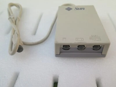 SUN 370-2068  MiniDIN-to-PS/2-keyboard&mouse KVM Adapter Interface Converter - Image 1 of 2