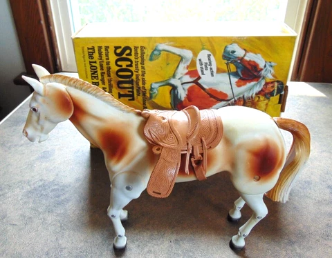 1973 Hubley Gabriel Action Figure ,Scout ,Tonto's Pinto Horse,w/box Cover