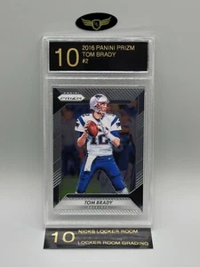 Tarjeta Panini Prizm New England Patriots 2016 Tom Brady #2 graduada como nueva LRG 10 - Imagen 1 de 2