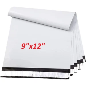 100 Pack 9x12 White Poly Mailers Shipping Bags Envelopes Packaging Premium Bag - Picture 1 of 11