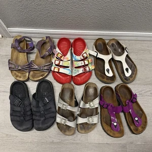Birkenstock Sandalen Sammlung Großhandel 6 Stück gebraucht Reha - EU38 US 7 Lesen - Bild 1 von 8