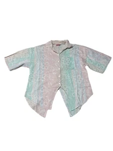 HOT STUFF Blouse Womens 90s Vintage Pastel Button Up Abstract Retro Eclectic M? - Picture 1 of 9
