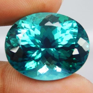 Certified 49.85 Ct Natural Teal Blue Sapphire – Oval Cut Loose Gem Sri Lanka - Picture 1 of 8