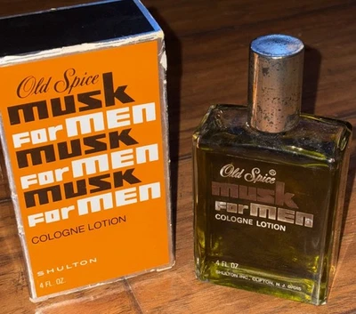 Loción colonia Old Spice Musk para hombre 4 OZ Por Shulton De Colección Raro Hecho en EE. UU. Foto 1 de 4