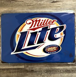 Miller Lite True Pilsner Beer 8 x 12 Vintage Novelty Metal Sign New! - Picture 1 of 2