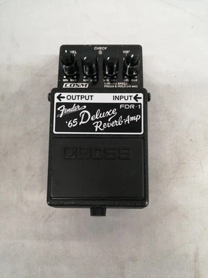 Boss FDR-1 Fender '65 Deluxe Reverb - Guitar Effect Pedal - Color is black Japan - Image 1 of 2