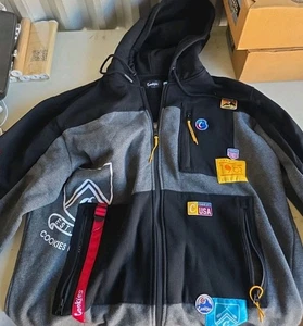 Cookies SF Jacket Men’s XL Multi Patch Hooded Zip Cotton Streetwear - Picture 1 of 6