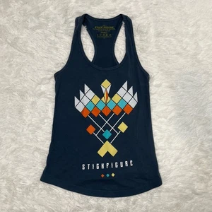 Camiseta sin mangas Stick Figure Band para mujer talla S pequeña camiseta de concierto azul - Imagen 1 de 6