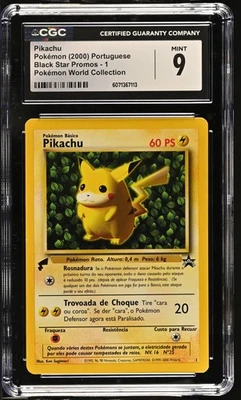 CGC 9 MINT Pikachu Black Star Promo 1 Pokémon World Collection Card - Image 1 of 2